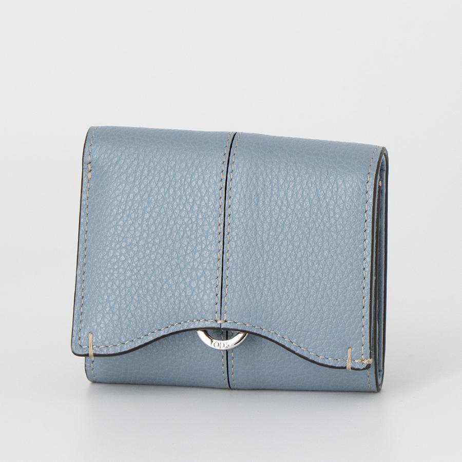 【美品】TOD'S ライトブルー 三つ折り財布 TOD'S（トッズ） TOD'S 3つ折り財布(小銭入れ付き) ライトブルー