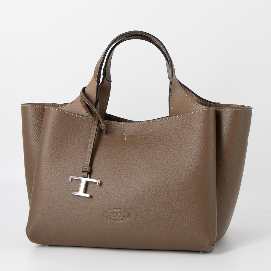 TOD'S（トッズ） トートバッグ(2WAY仕様) ミニ Tタイムレス ブラウン T