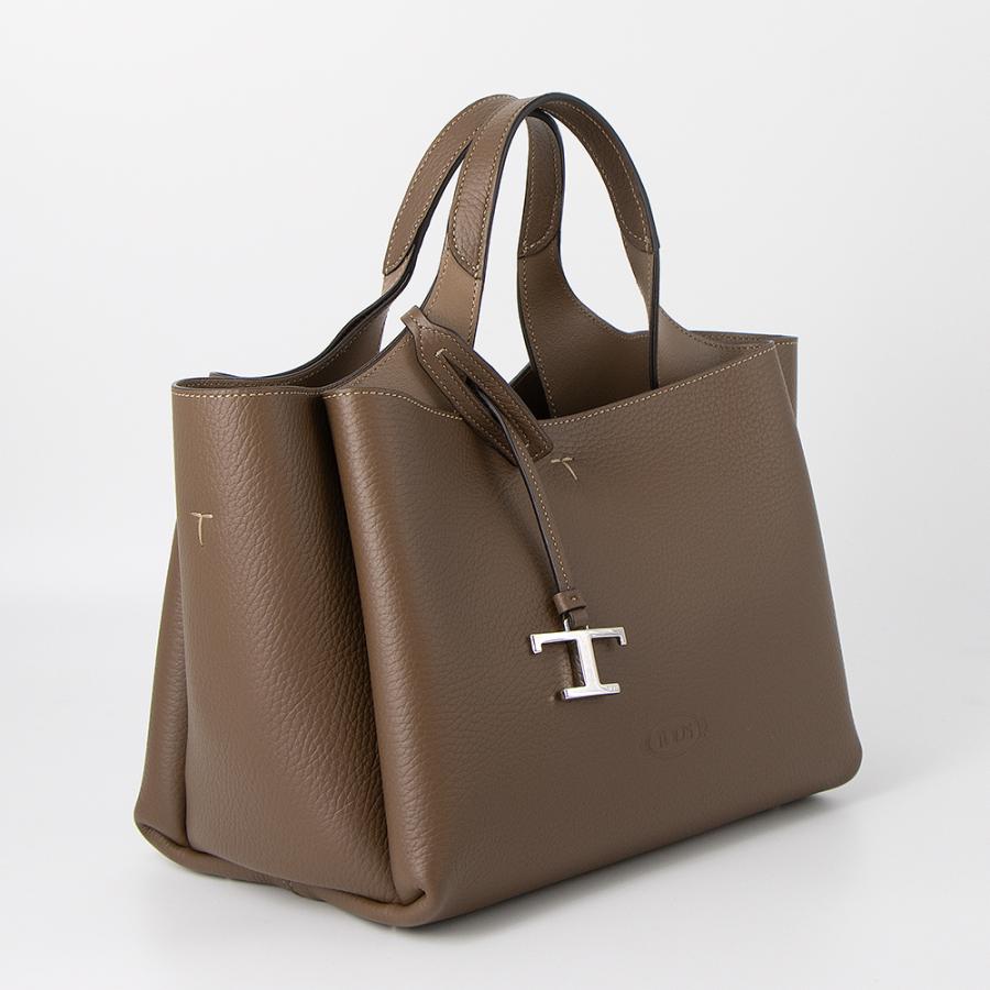 トッズ TOD'S トートバッグ(2WAY仕様) ミニ Tタイムレス ブラウン T TIMELESS XBWAPAFL100QRI 4L64 BROWNの画像