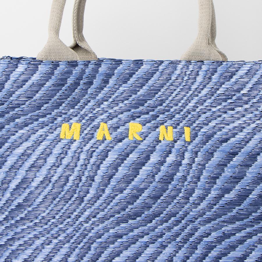 マルニ MARNI トートバッグ(2WAY仕様) ラフィアエフェクト SHMP0077U7 P9841 00B48 VIVID BLUの画像