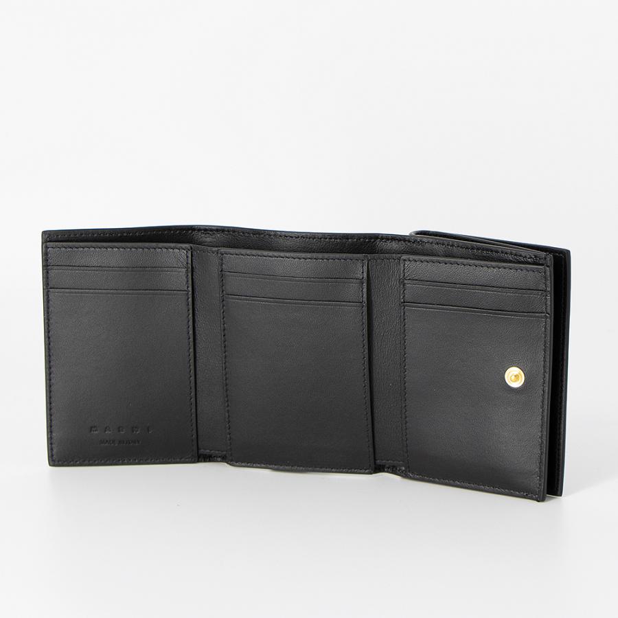マルニ MARNI 3つ折り財布(小銭入れ付き) PFMO0105U2 P6533 00N99 BLACKの画像