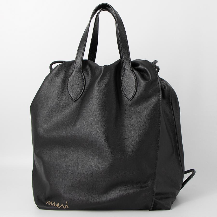 新品　未使用　マルニ　marni バッグ　トート　ハンド　ブラック MARNI（マルニ） トートバッグ(2WAY仕様) バックパック ZAMQ0051U0