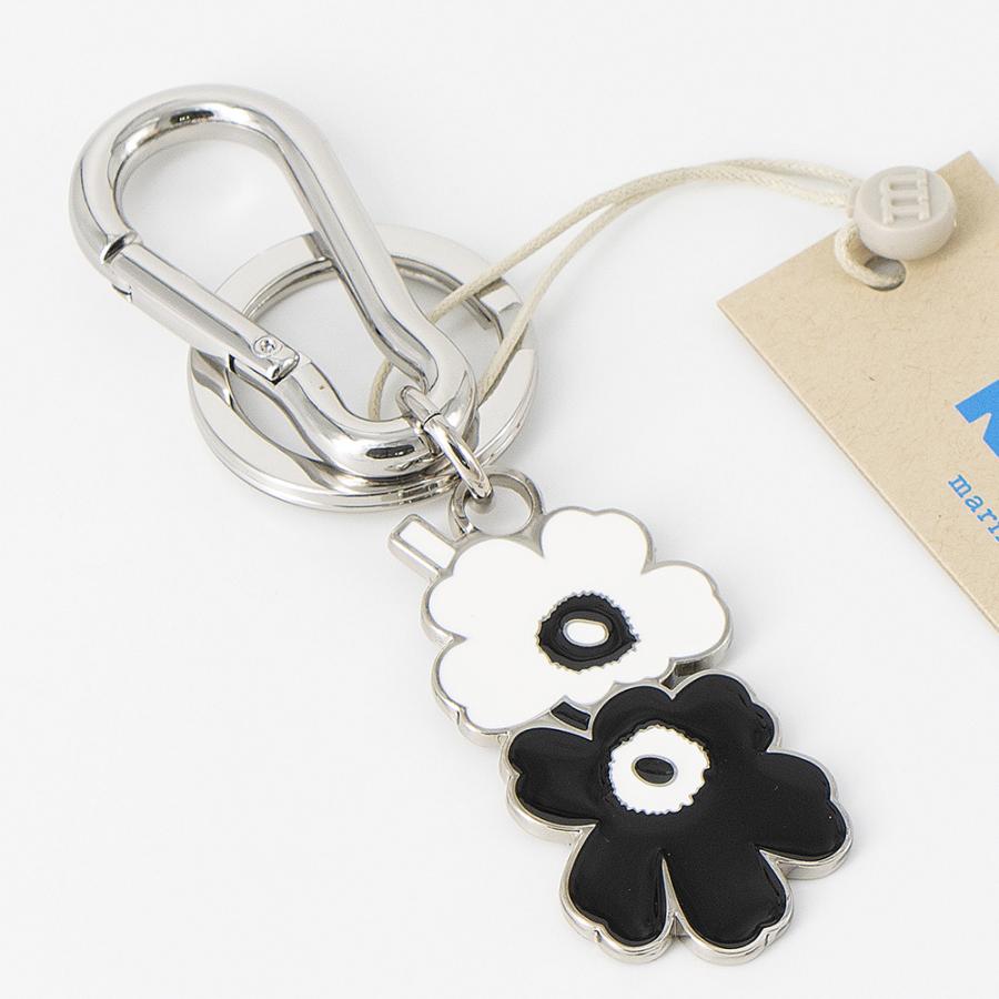 marimekko（マリメッコ） キーチェーン ブラック×ホワイト Puhallus