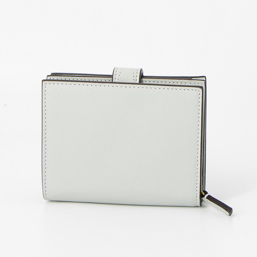 クロエ CHLOE 2つ折り財布 グレインレザー PADDINGTON スクエアウォレット CH26SP916O37 344 AQUA GREYの画像