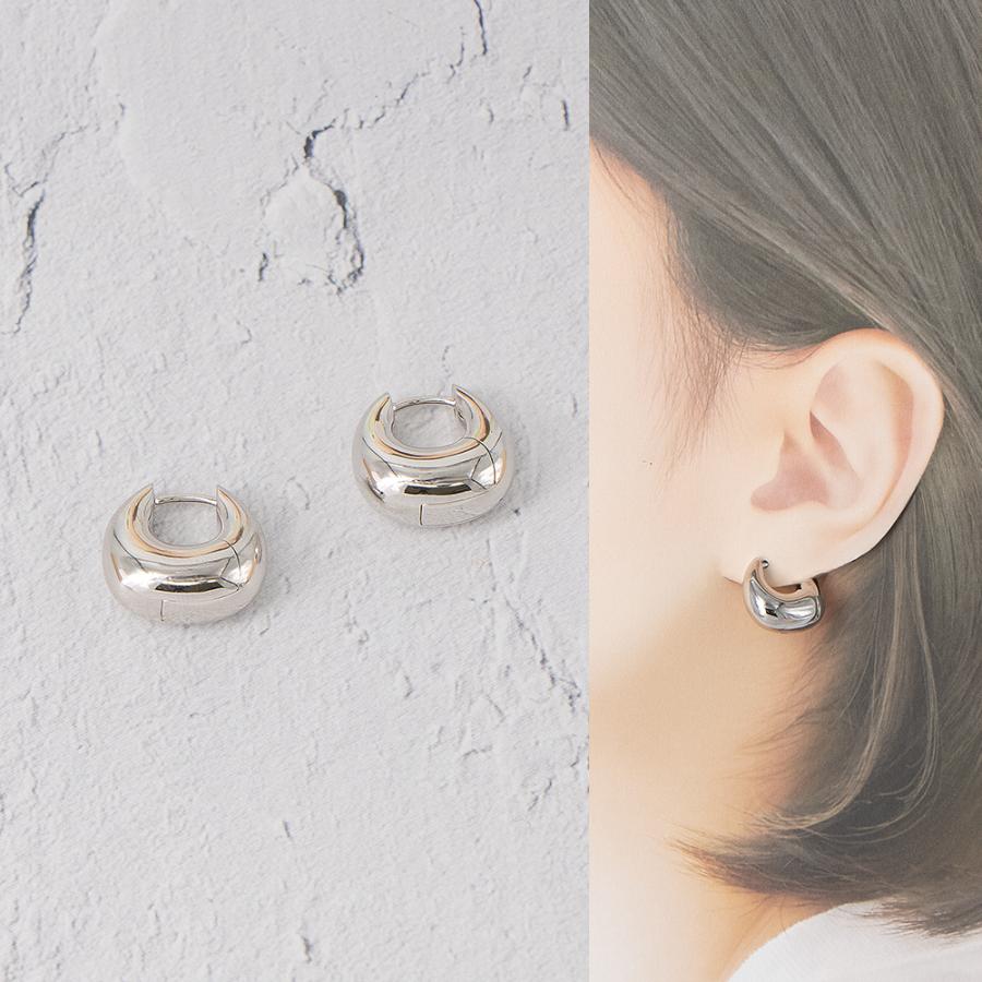 TOMWOOD bao hoops small シルバー ピアス(両耳用) TOM WOOD（トムウッド） ピアス シルバー バオフープスモール Bao