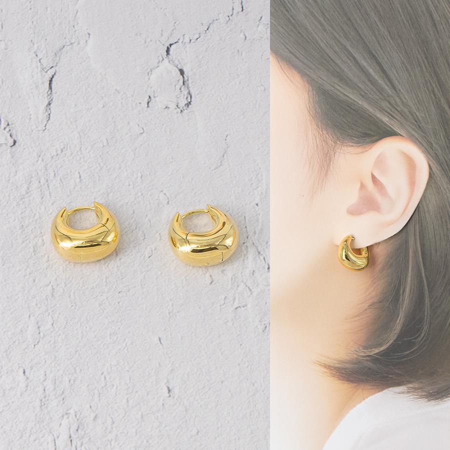 【美品】　トムウッド　Bao Hoops ピアス　スモール　ゴールド　両耳　人気 TOM WOOD（トムウッド） 【2%OFFクーポン有り】トムウッド ピアス