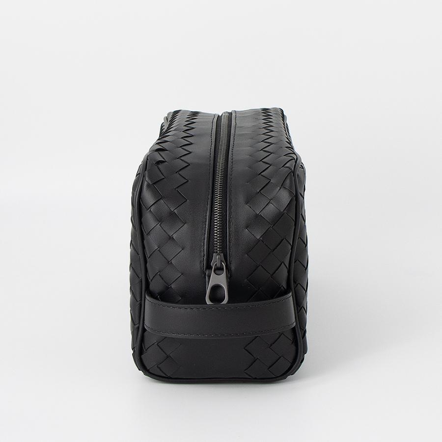 ボッテガヴェネタ BOTTEGA VENETA イントレチャート トラベルポーチ セカンドバッグ 244706 V47W1 1275 BLACKの画像