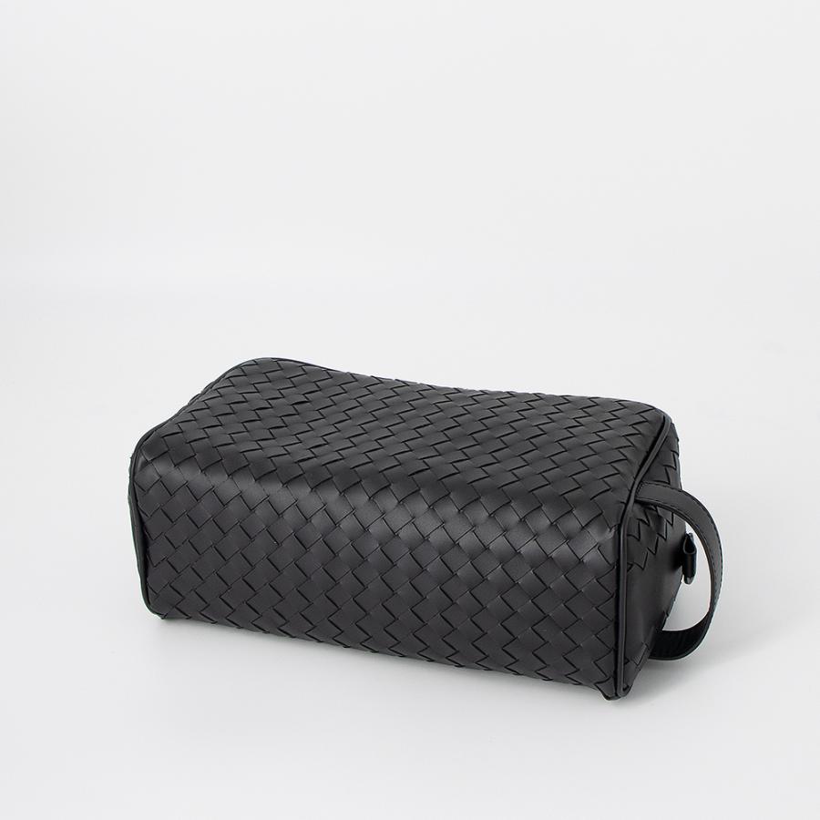 ボッテガヴェネタ BOTTEGA VENETA イントレチャート トラベルポーチ セカンドバッグ 244706 V47W1 1275 BLACKの画像
