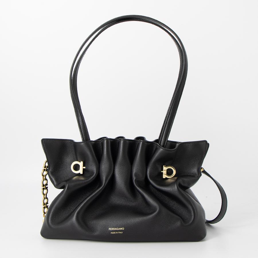 FERRAGAMO（フェラガモ） トートバッグ(2WAY仕様) ブラック SOFT BAG