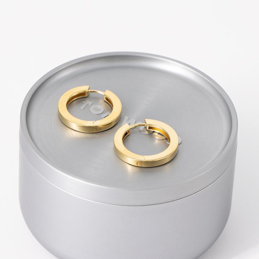 トムウッド TOM WOOD ピアス ゴールド ベックフープス ミディアム Beck Hoops Medium Gold 101598 925 18kの画像