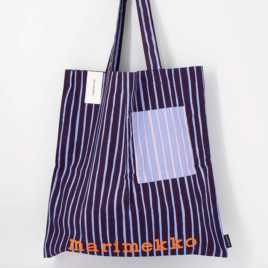 marimekko パープル　ドット柄 トートバッグ　マザーズバッグ marimekko（マリメッコ） トートバッグ Piccolo bag 43x44cm 075397