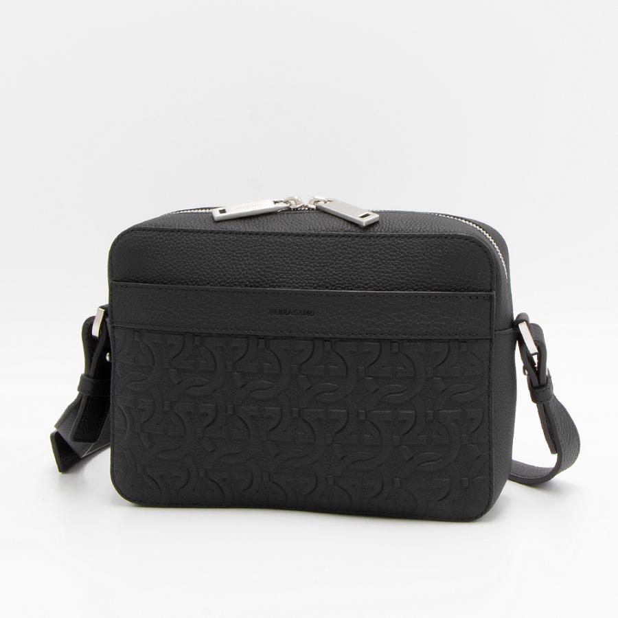 フェラガモ FERRAGAMO ショルダーバッグ(2WAY仕様) ブラック TRAVEL  
