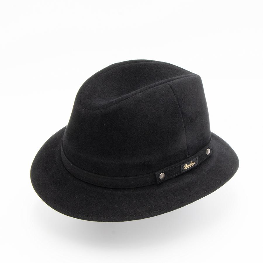 Borsalino ボルサリーノ BORSALINO フェルトハット 中折れ帽 ブラック