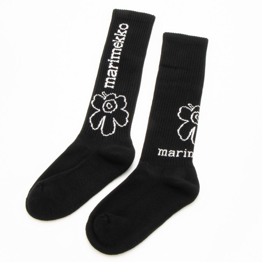 marimekko（マリメッコ） ソックス ハイソックス ウニッコ ブラック