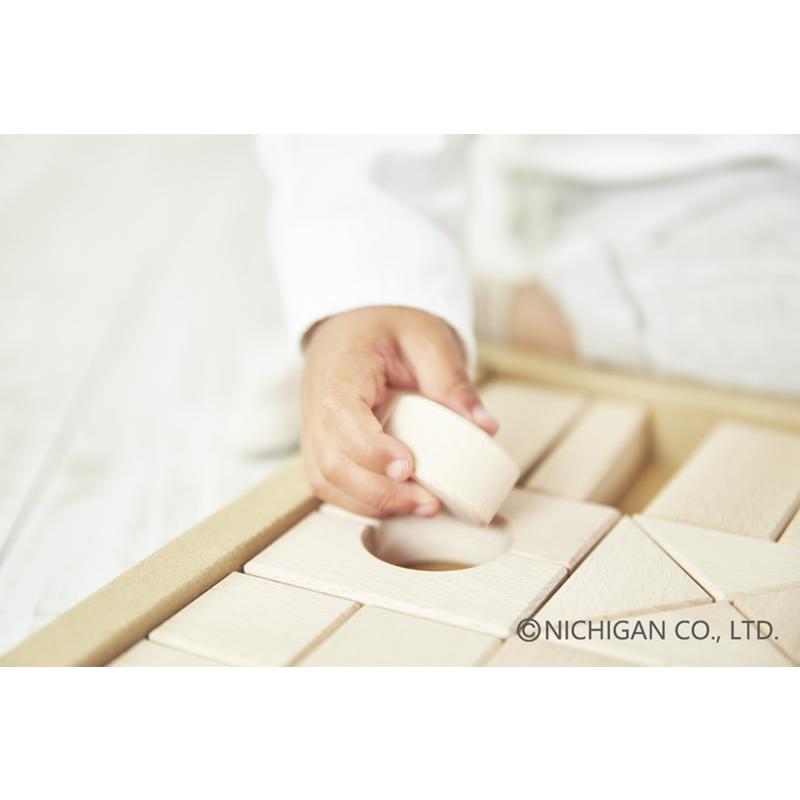 NICHIGAN（ニチガン） 知育玩具 木のおもちゃ ブナのぬくもりつみき