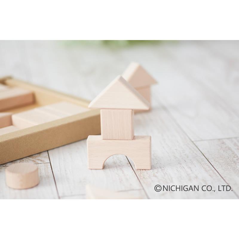 NICHIGAN（ニチガン） 知育玩具 木のおもちゃ ブナのぬくもりつみき