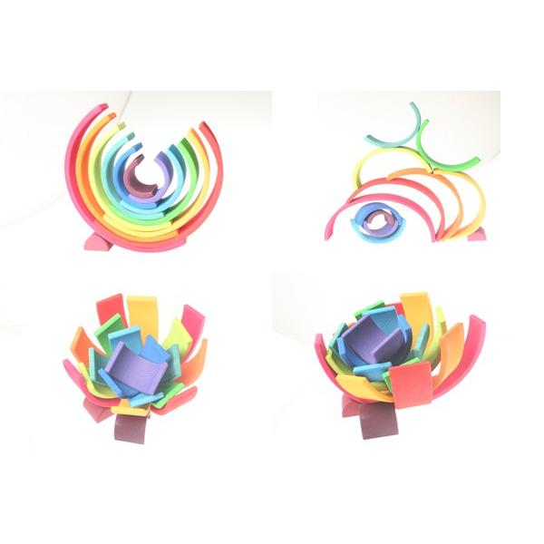 アーチレインボー小 グリムス社 積み木 つみき 積木 シュタイナー 知育