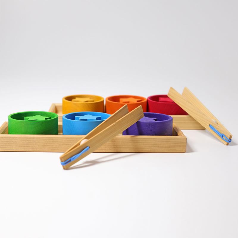 グリムス　ソーティングゲーム　レインボー（にじのソーティングシェイプ）Sorting Game Rainbow Bowls_1