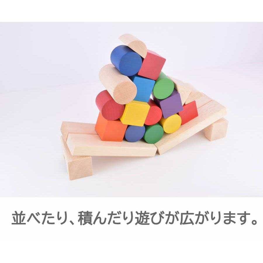 NICHIGAN（ニチガン） 積み木 日本製 12色カラーつみき 国産 積木