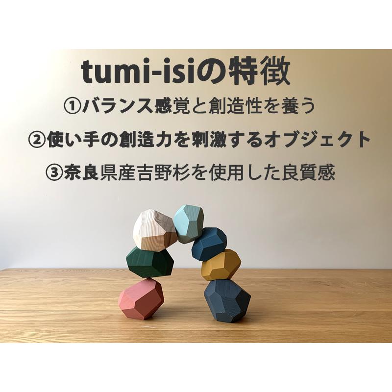 【正規販売店】エーヨン tumi-isi つみ石 広葉樹シリーズ 5ブロック A4 バランストイ　木のおもちゃ_3