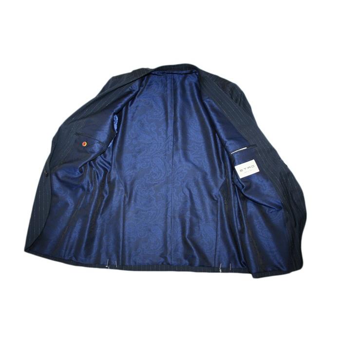 ETRO ETRO エトロ スーツ ストライプ 2ボタンスーツ ネイビー ETRO ETRO エトロ スーツ ストライプ 2ボタンスーツ ネイビー
