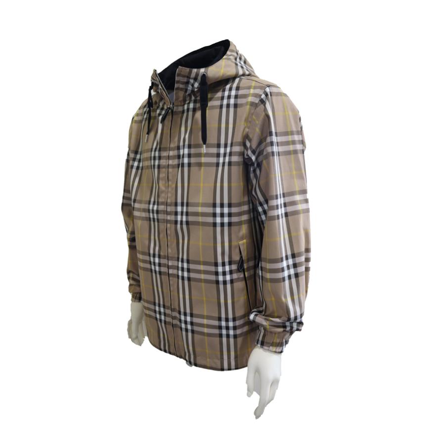 BURBERRY burberry バーバリー メンズ チェック リバーシブル フーデッドジャケット ナイロンジャケット フーディー 8054481 1002 TRUFFLE IP CHECK｜grandealbero｜03