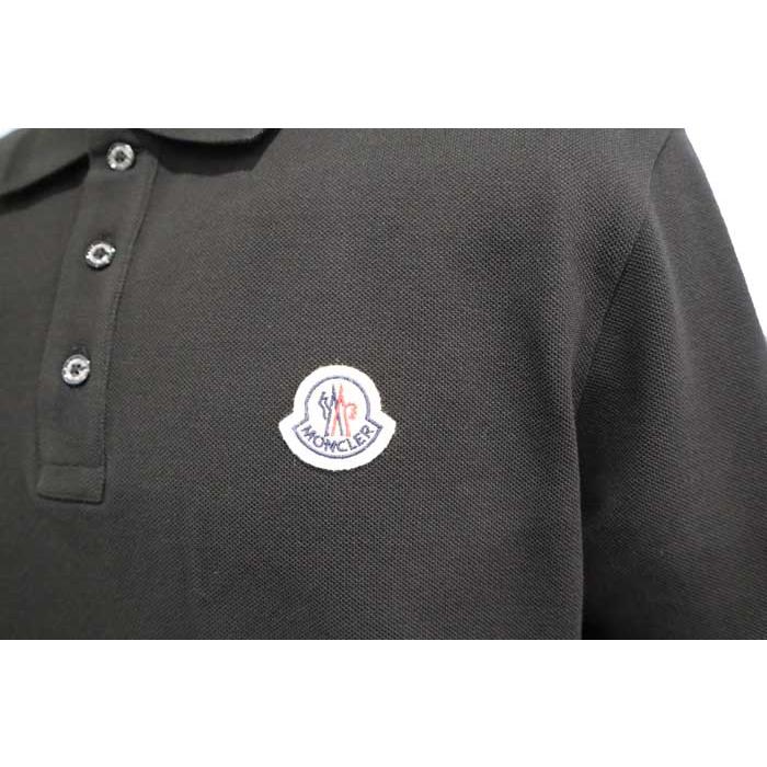 【新品】MONCLER 2トーンカラー 襟ロゴ ポロシャツ/鹿の子 M MONCLER モンクレール ポロシャツ POLO MANICA C 8A70300 84556