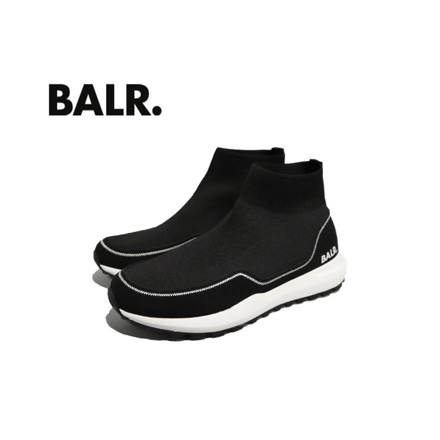BALR.（ボーラー） メンズ スニーカー メッシュアッパー ソックス 