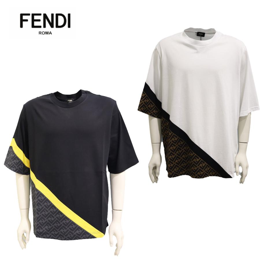 FENDI フェンディ メンズ オーバーサイズ 半袖Tシャツ ブラック FENDI フェンディ メンズ オーバーサイズ 半袖Tシャツ ブラック