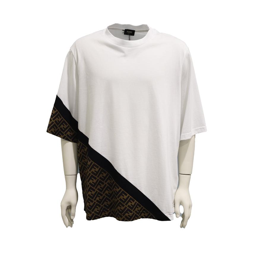 FENDI フェンディ メンズ オーバーサイズ 半袖Tシャツ ブラック FENDI フェンディ メンズ オーバーサイズ 半袖Tシャツ ブラック