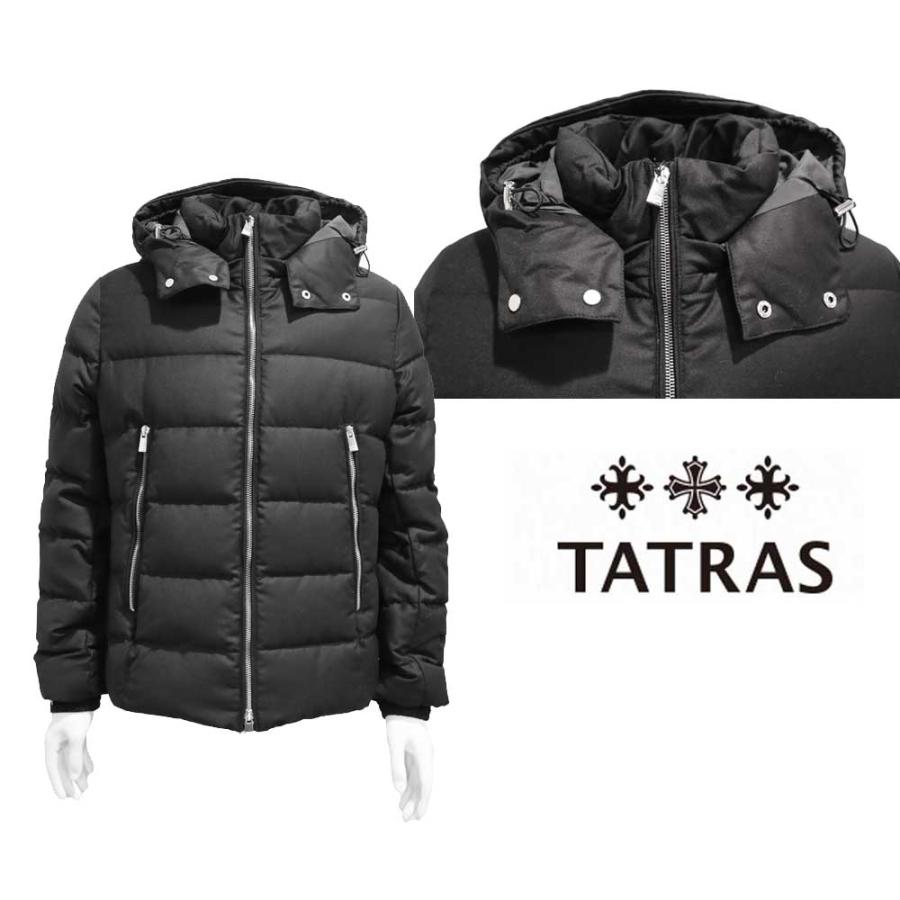 TATRAS タトラスRダウン ドミツィアーノDOMIZIANO 黒 04 TATRAS (タトラス) フード着脱 フルジップ ダウンジャケット DOMIZIANO