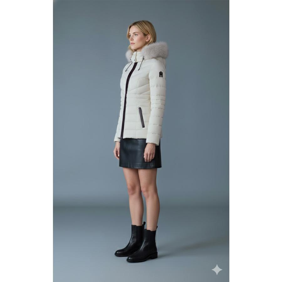 大人気 マッカージュ レディース ダウンジャケット PATSY-BX ダウンコート ショート ファーあり MACKAGE 最強ストレッチダウン クリームカラー | Mackage | 02