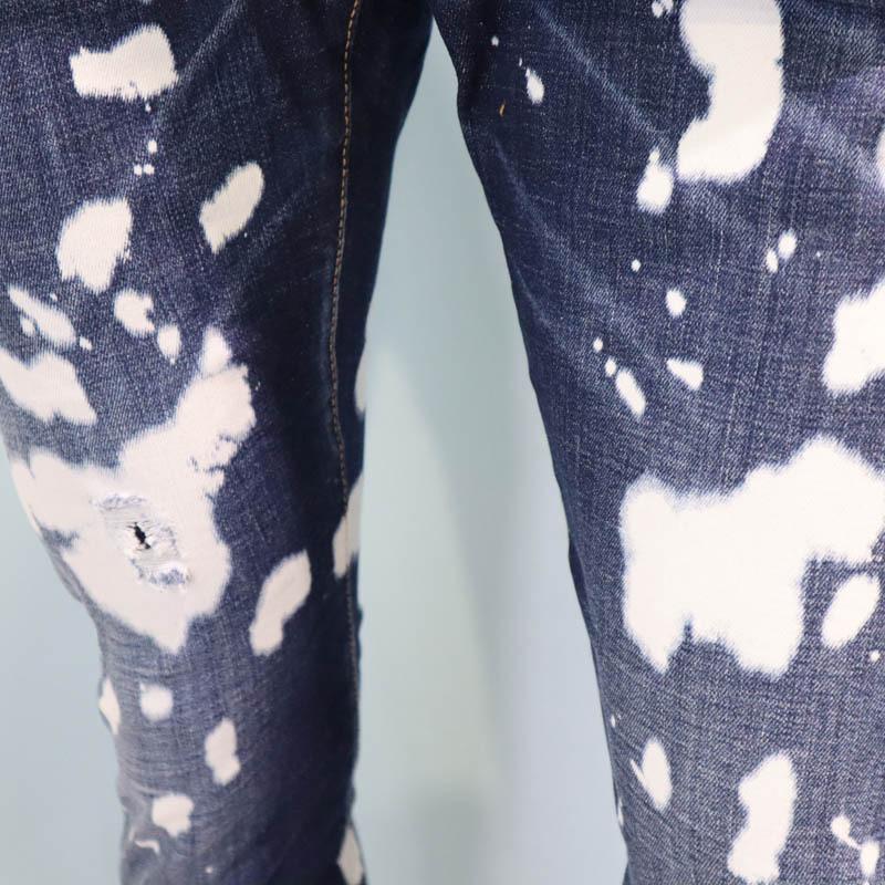 DSQUARED2 ディースクエアード dsq Ｄ2 セクシーツイスト ブリーチスプラッシュ デニム ジーパン メンズ 2022aw 新作　SEXY TWIST JEANの画像
