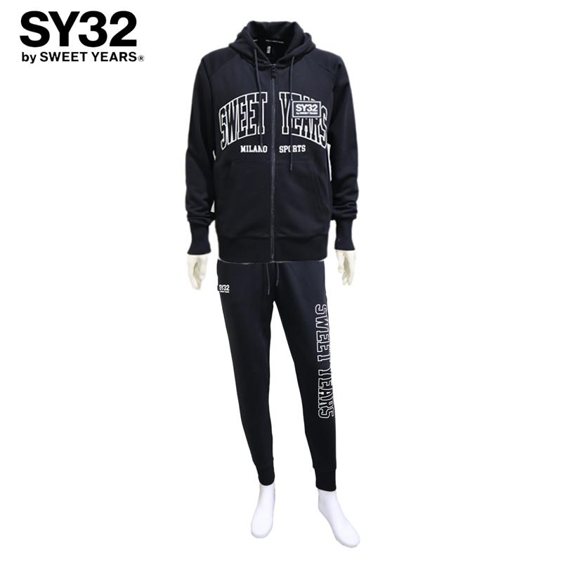 SY32 sy32 エスワイサーティートゥ スウェットセットアップ 上下セット MIX LOGO ZIP HOODIE/SIDE LOGO SWEAT PANTS｜grandealbero｜02