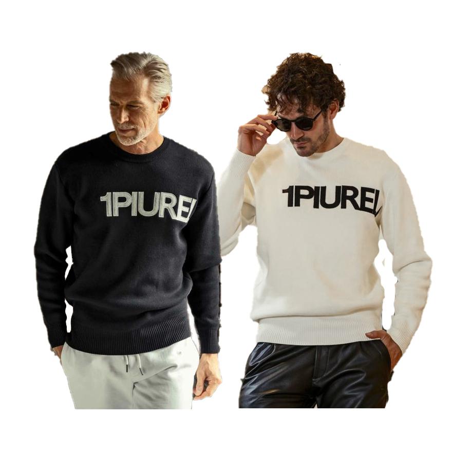 1PIU1UGUALE3 RELAX ウノピュウノウグァーレトレ メンズ ロゴ