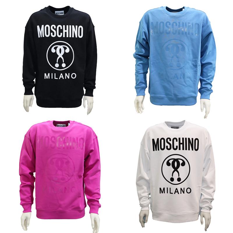 MOSCHINO モスキーノ メンズ トレーナースウェット シャツ ダブルクエスチョンマークプリント ZPJ1704 7027｜grandealbero