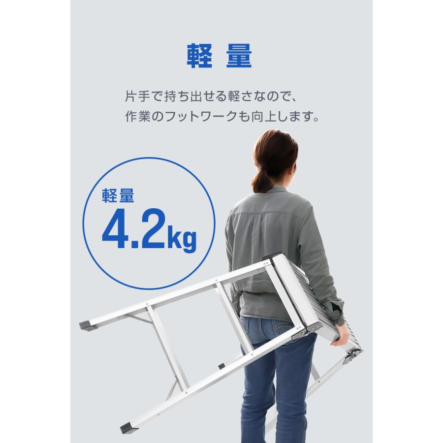 高さ75cm】折りたたみ式 足場 アルミ製 踏み台 ステップ台 作業台