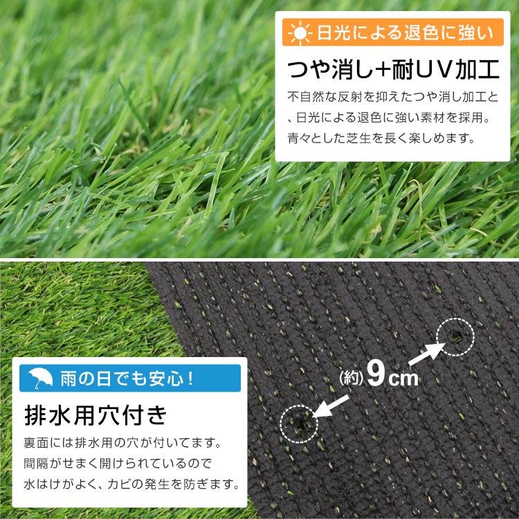 春色】リアル 人工芝 ロール タイプ 1m×10m 芝丈35mm 芝生マット 2層