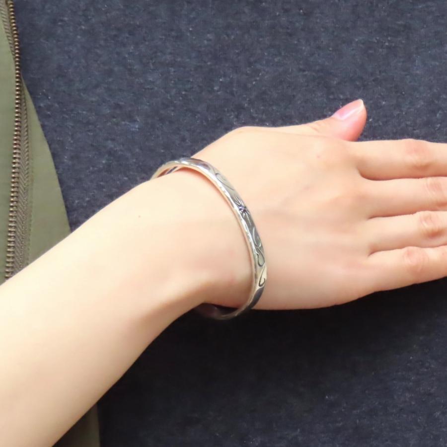 太陽唐草バングル シルバー925 【刻印無料】 唐草 唐草模様