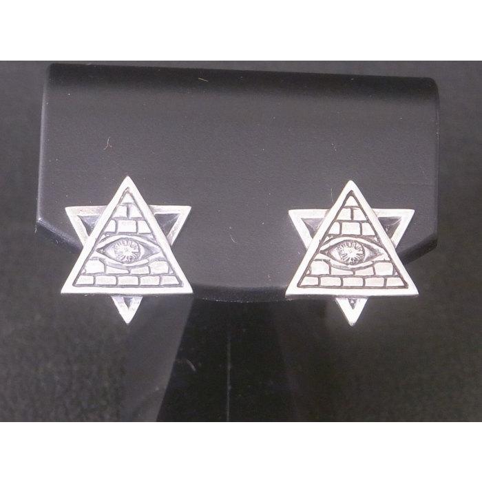 輝く高品質な 両耳 Grand Galleria フリーメイソンピアス シルバー925 ハンドメイド 手作り メンズ 彼氏 誕生日 プレゼント ピアス Baskincoffee Vicom Corp Com