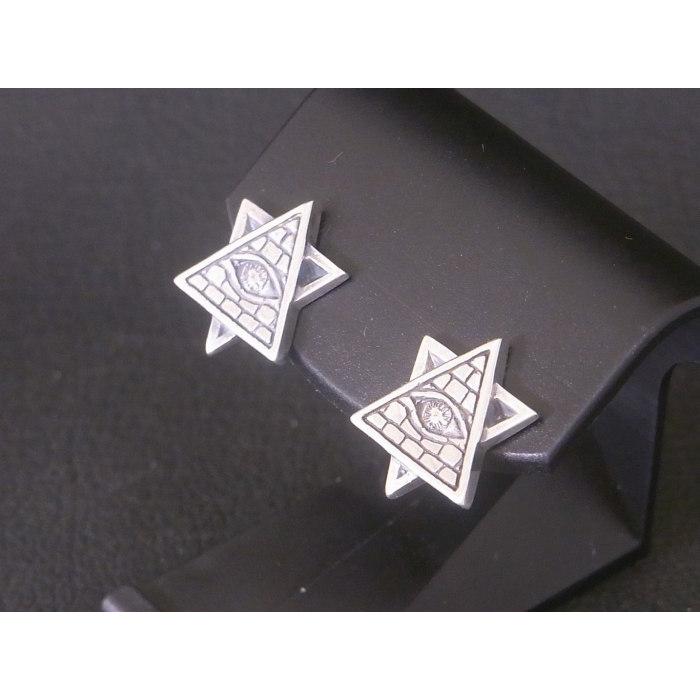 輝く高品質な 両耳 Grand Galleria フリーメイソンピアス シルバー925 ハンドメイド 手作り メンズ 彼氏 誕生日 プレゼント ピアス Baskincoffee Vicom Corp Com