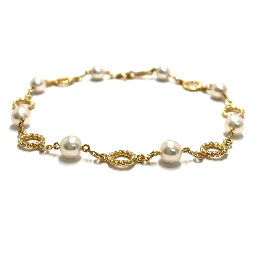 MIKIMOTO（ミキモト） パールブレスレット K18YG 5.0mm アコヤ真珠