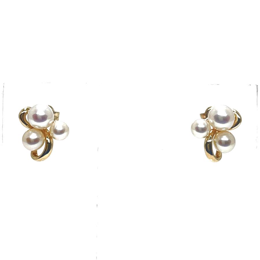 TASAKI（タサキ） パールピアス K18YG 3.4〜4.6mm ベビーパール アコヤ
