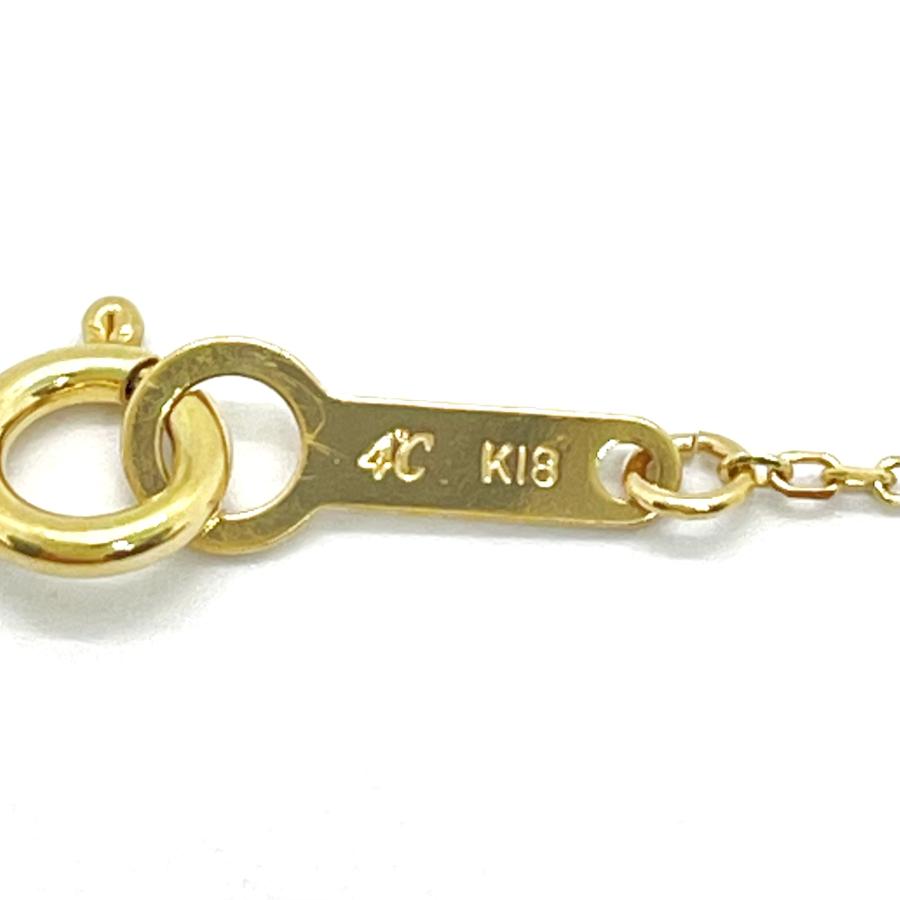 4℃ / ヨンドシー ダイヤネックレス 0.240ct K18YG ラインネックレス 