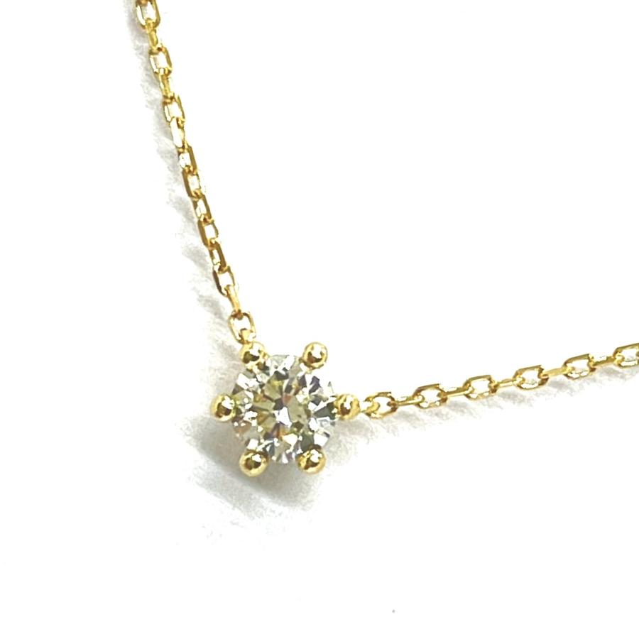 AHKAH / アーカー エンブレイス ダイヤモンドネックレス K18YG 0.13ct  