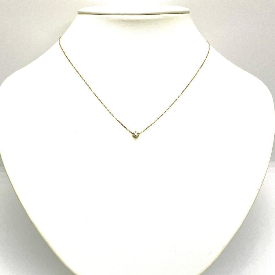 AHKAH / アーカー エンブレイス ダイヤモンドネックレス K18YG 0.13ct 