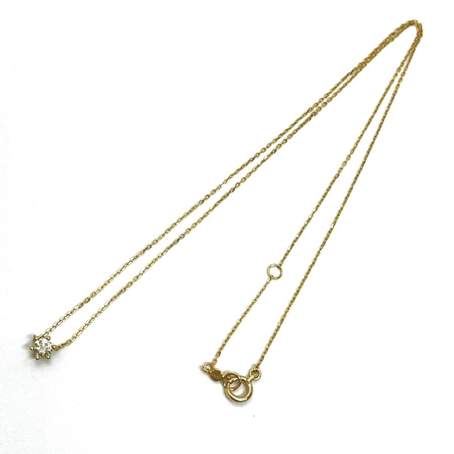 AHKAH / アーカー エンブレイス ダイヤモンドネックレス K18YG 0.13ct 