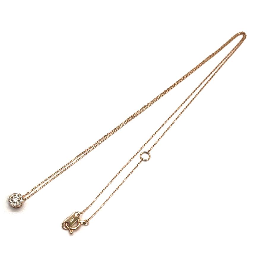 VENDOME AOYAMA / ヴァンドーム青山　ガーランド ダイヤネックレス　0.10ct　K18PG　ダイヤモンド　フラワー　ペンダント　プレゼント