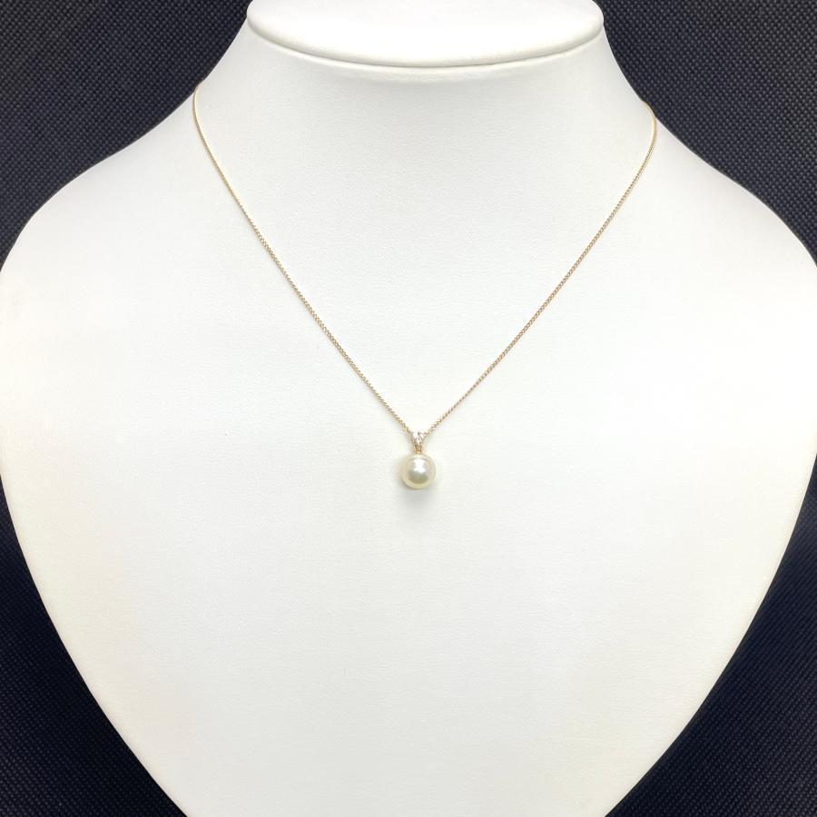 TASAKI（タサキ） パール ダイヤネックレス K18YG 8.0mm 一粒パール
