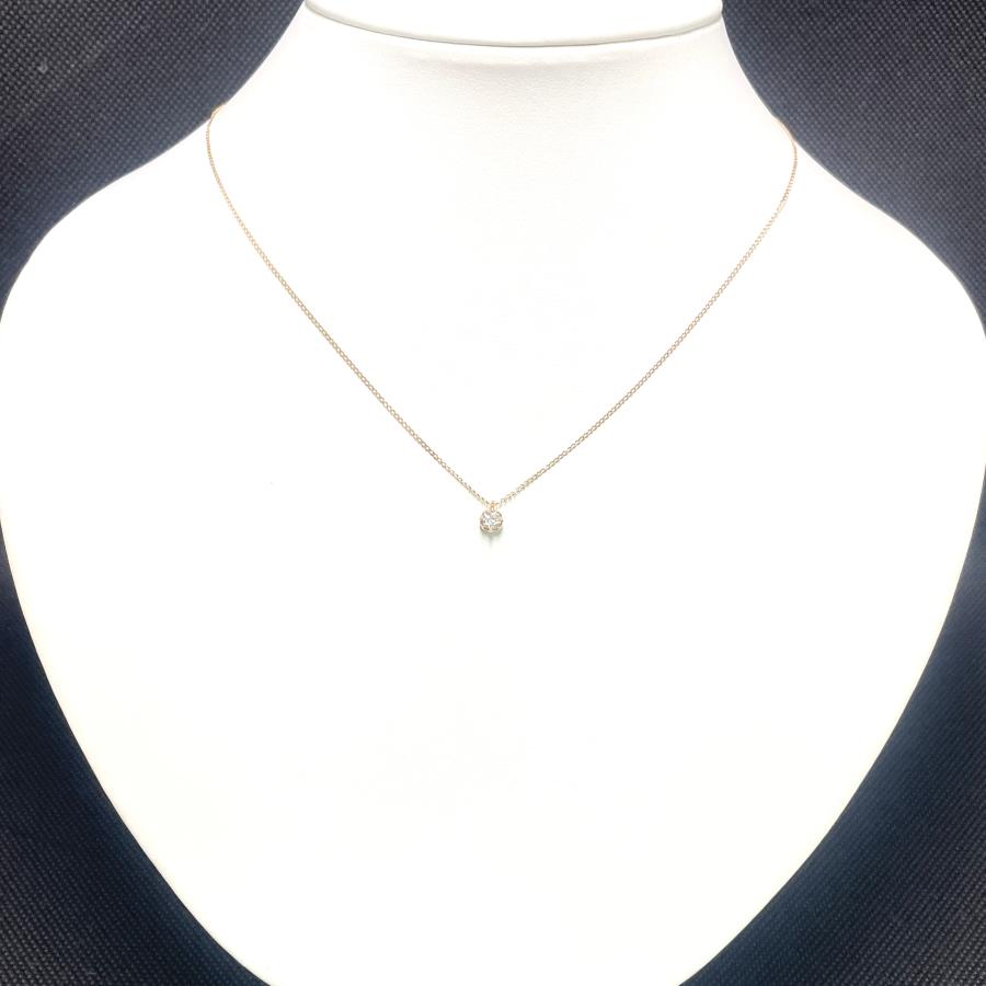 agete K18ダイヤモンドネックレス (0.15ct) プレゼント